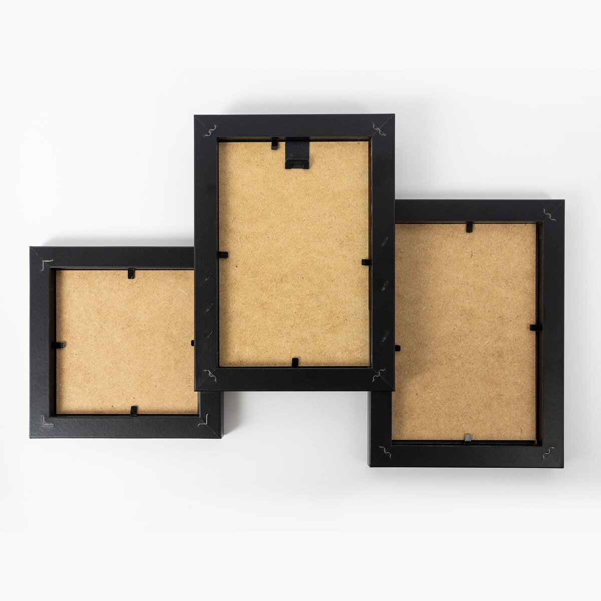 Multirama ramka na zdjęcia. Czarna multirama na trzy zdjęcia 10x15 cm 10x10 cm Ramka na zdjęcia 3 w 1 MULTI HEN 4 FRAMAI®