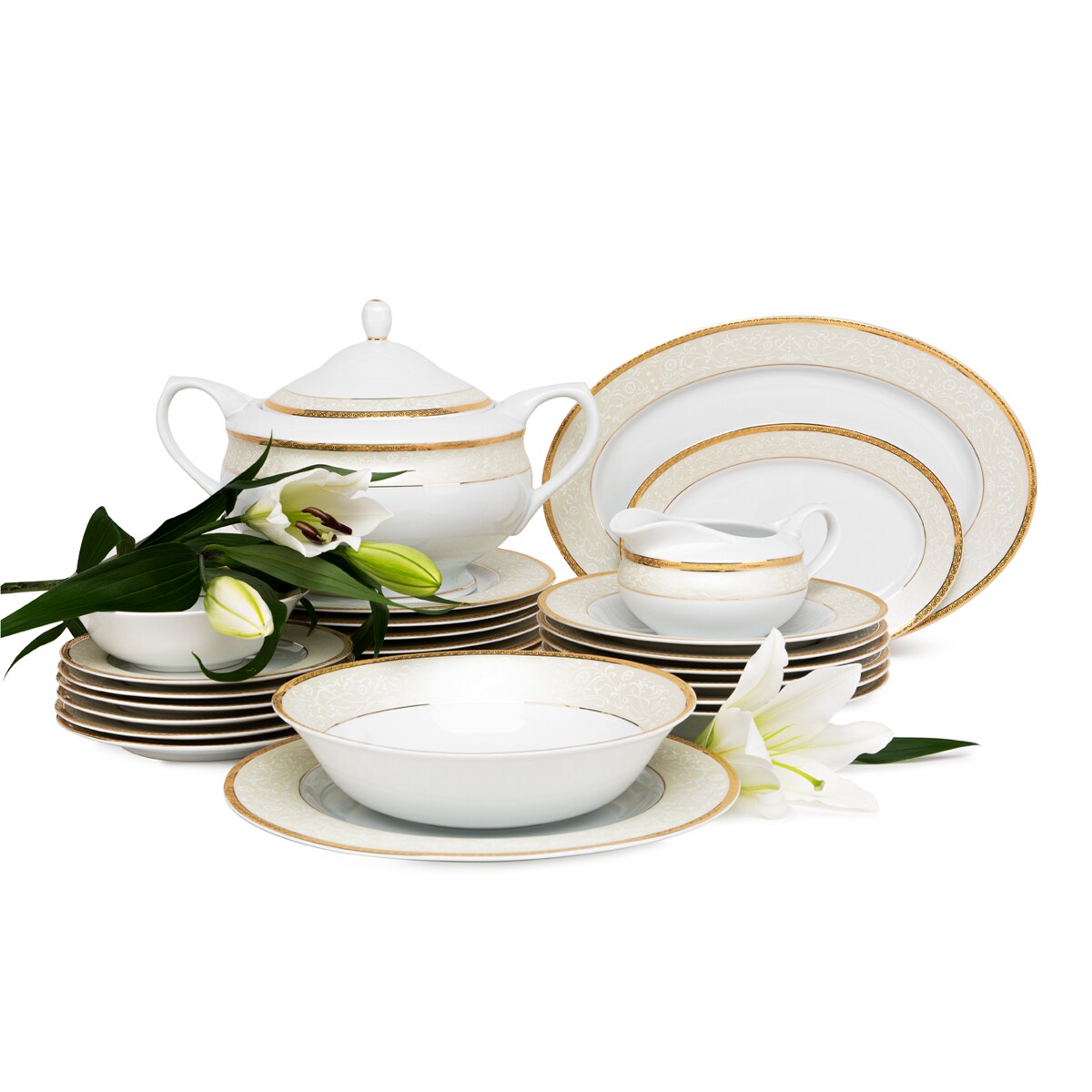 Serwis obiadowy 6os. (25el.) AGAWA GOLD