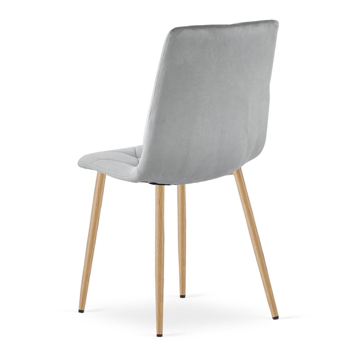 Krzesło Libra nowoczesny design, Jasny Szary Aksamit / Nogi Kolor Drewna X1