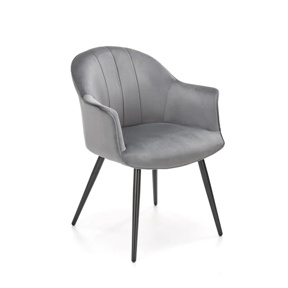 Krzesło tapicerowane K468 VELVET szare