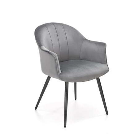 Krzesło tapicerowane K468 VELVET szare