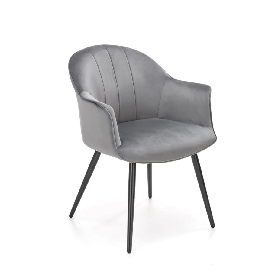 Krzesło tapicerowane K468 VELVET szare