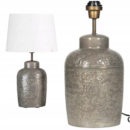 LAMPA STOŁOWA BIURKOWA NOCNA LOFT 42cm E27 SZARA DO SALONU SYPIALNI DOMU