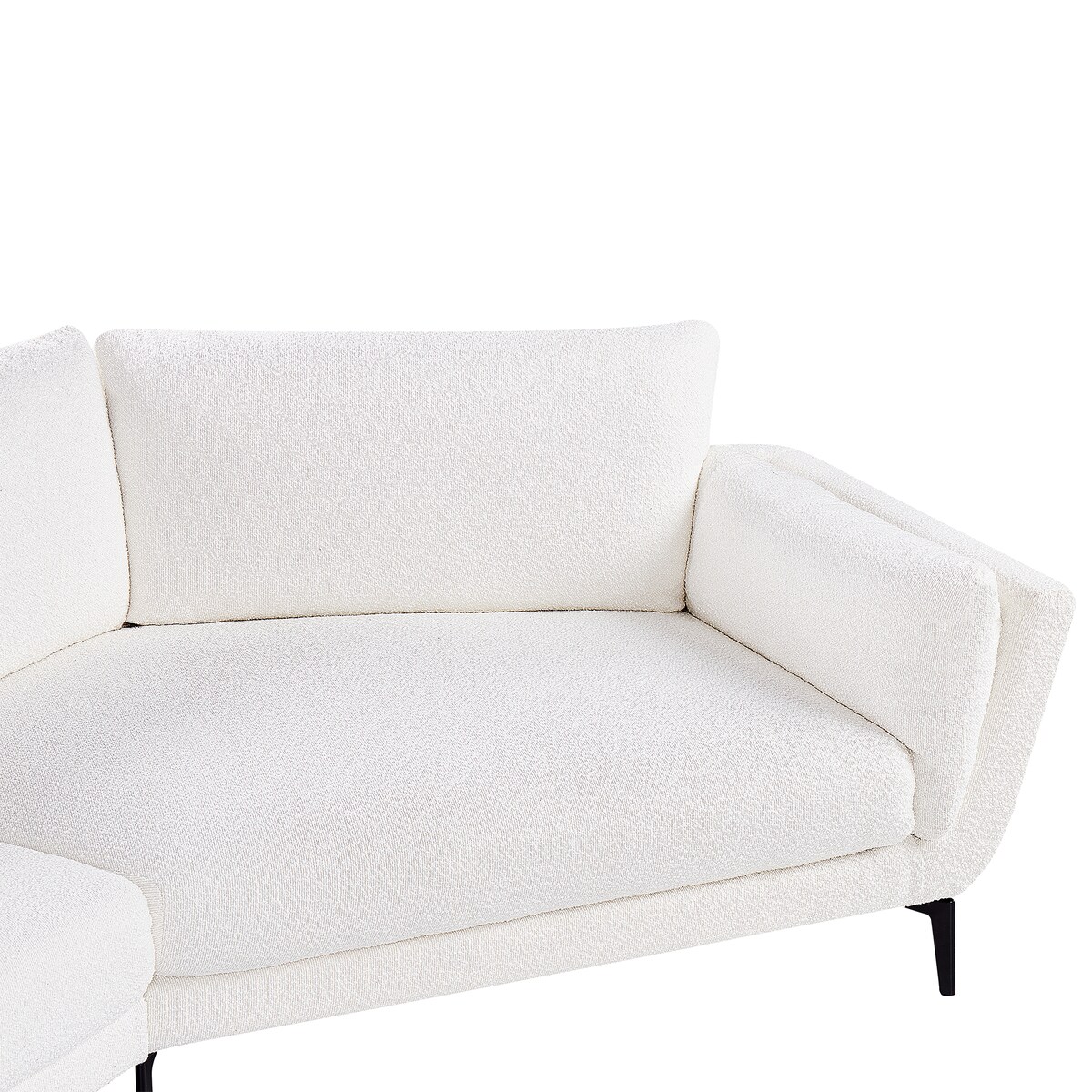 Sofa dla 3 osób KANSSELI Boucle Biały