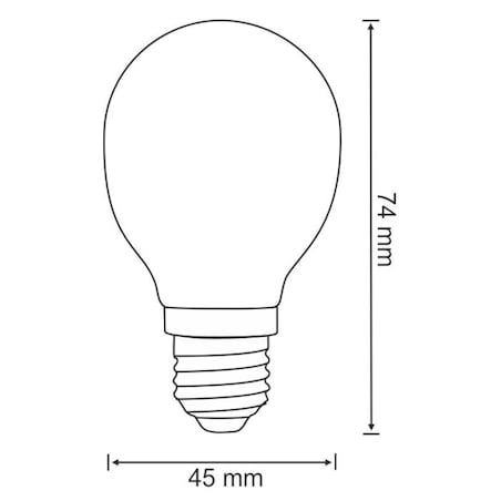 Filamentowa żarówka retro 305091 G45 LED 2W E27 bańka 230lm 230V biała ciepła, Polux
