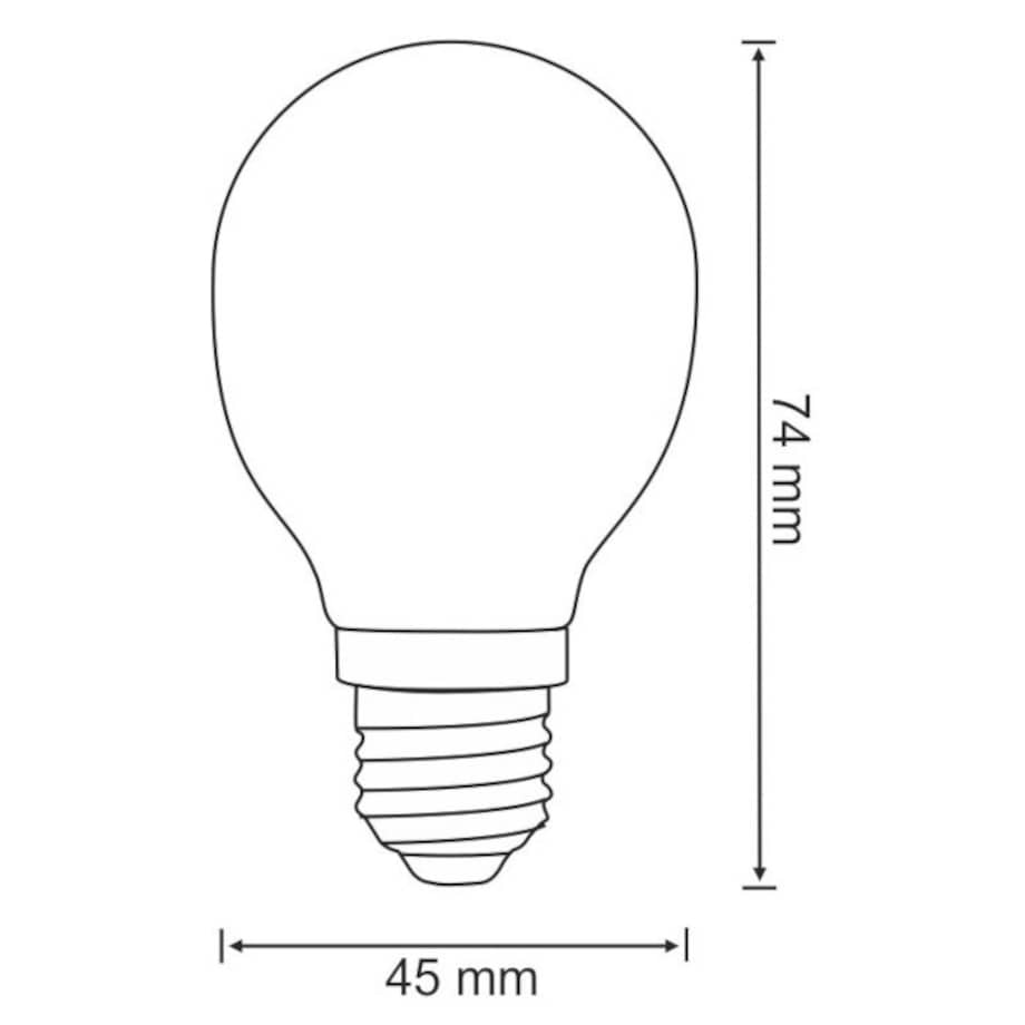 Filamentowa żarówka retro 305091 G45 LED 2W E27 bańka 230lm 230V biała ciepła, Polux