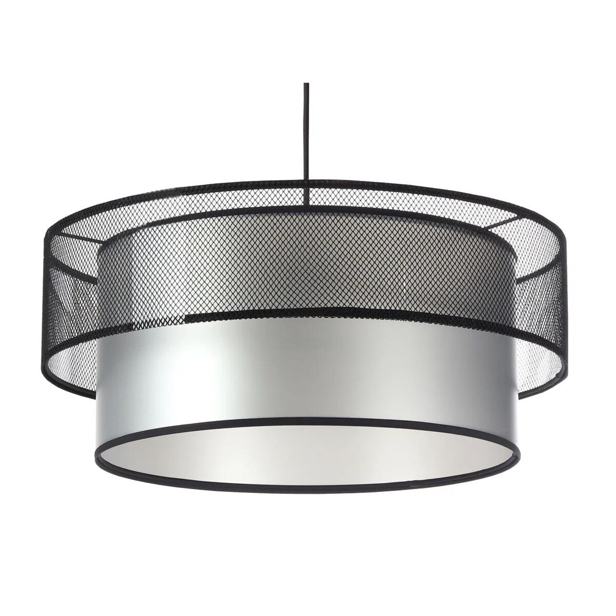 Lampa wisząca DOUBLE NET 40 srebrna