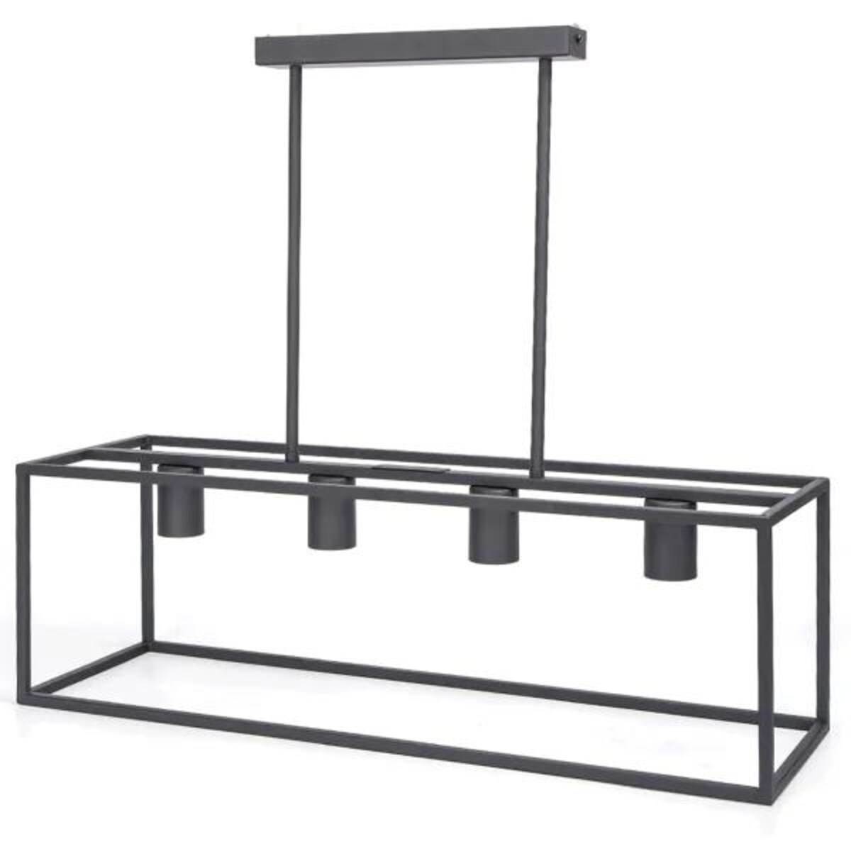 4-punktowa metalowa lampa wisząca z regulowanym drążkiem, e27 40-110 cm