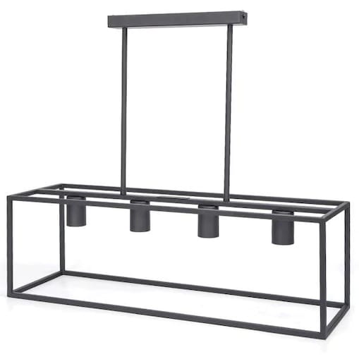 4-punktowa metalowa lampa wisząca z regulowanym drążkiem, e27 40-110 cm
