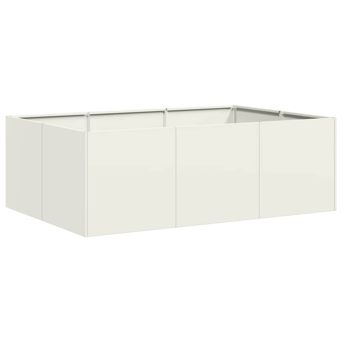 vidaXL Doniczka Biała 120x80x40 cm Stalowa