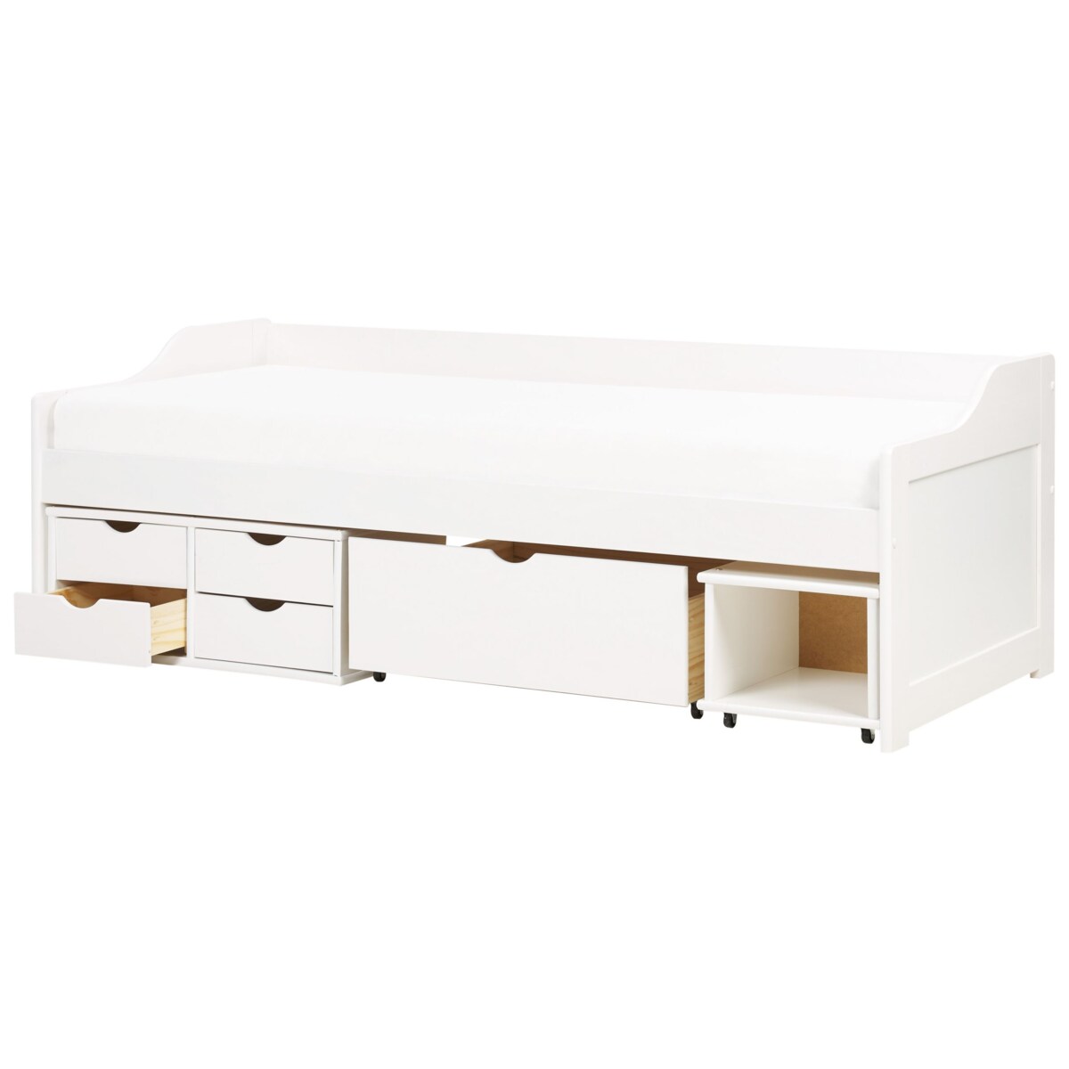 Łóżko drewniane 90 x 200 cm białe ROYVILLE