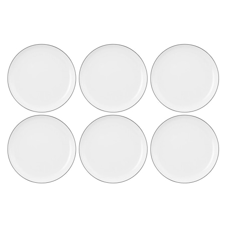 SELTMANN LIDO BLACK LINE Zestaw 6 talerzy obiadowych 17 cm