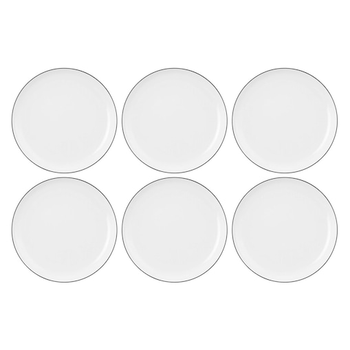 SELTMANN LIDO BLACK LINE Zestaw 6 talerzy obiadowych 17 cm