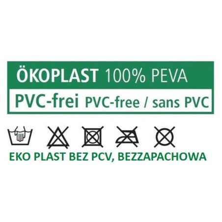 Kleine Wolke Zack Ekologiczna Zasłona prysznicowa szary 120x200 cm, PEVA bezzapachowa