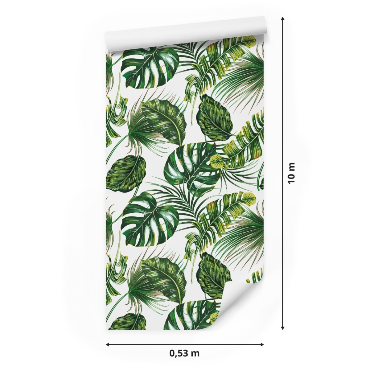 Tapeta Zielone Liście Tropikalne Natura