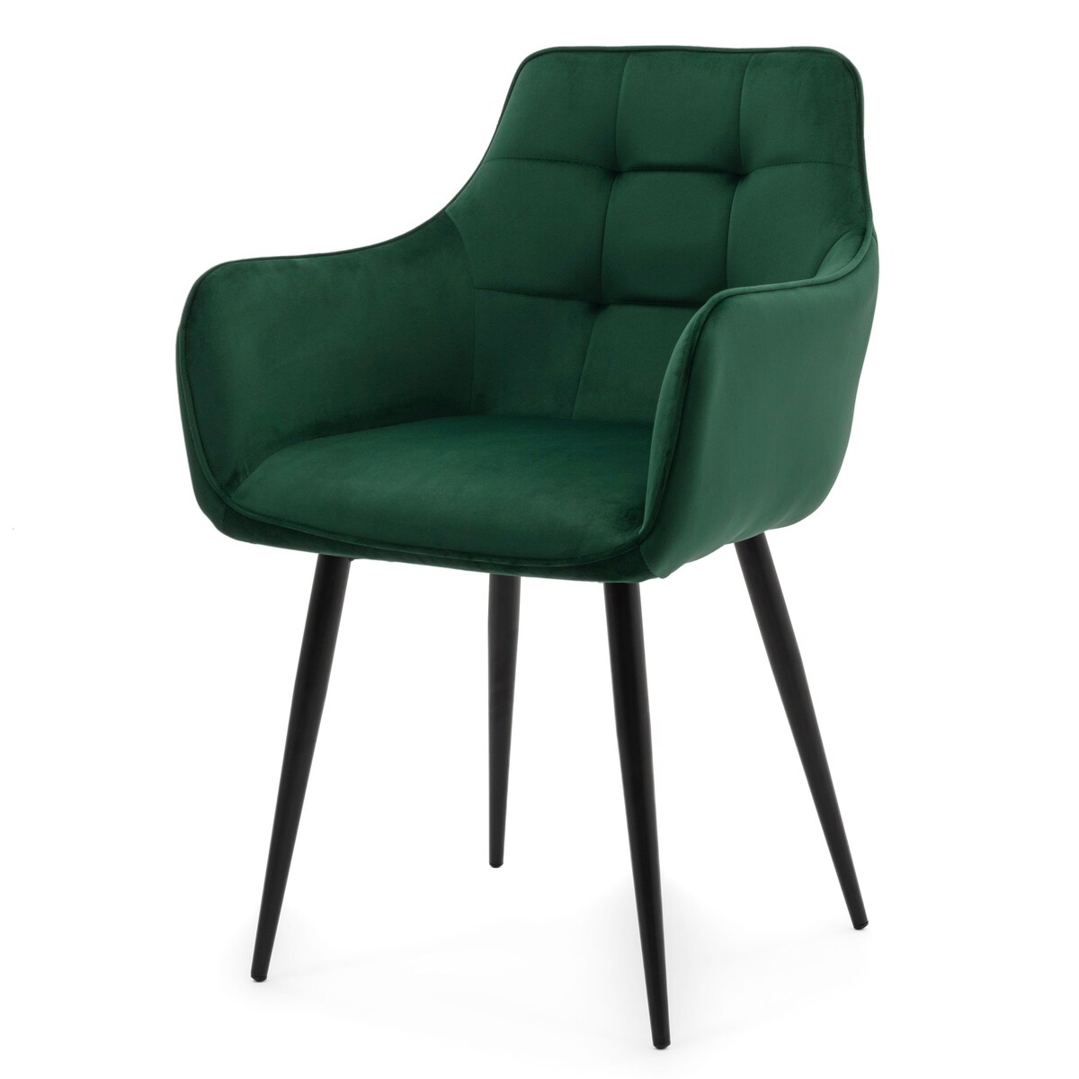 Krzesło tapicerowane welurowe GALLO velvet zielony