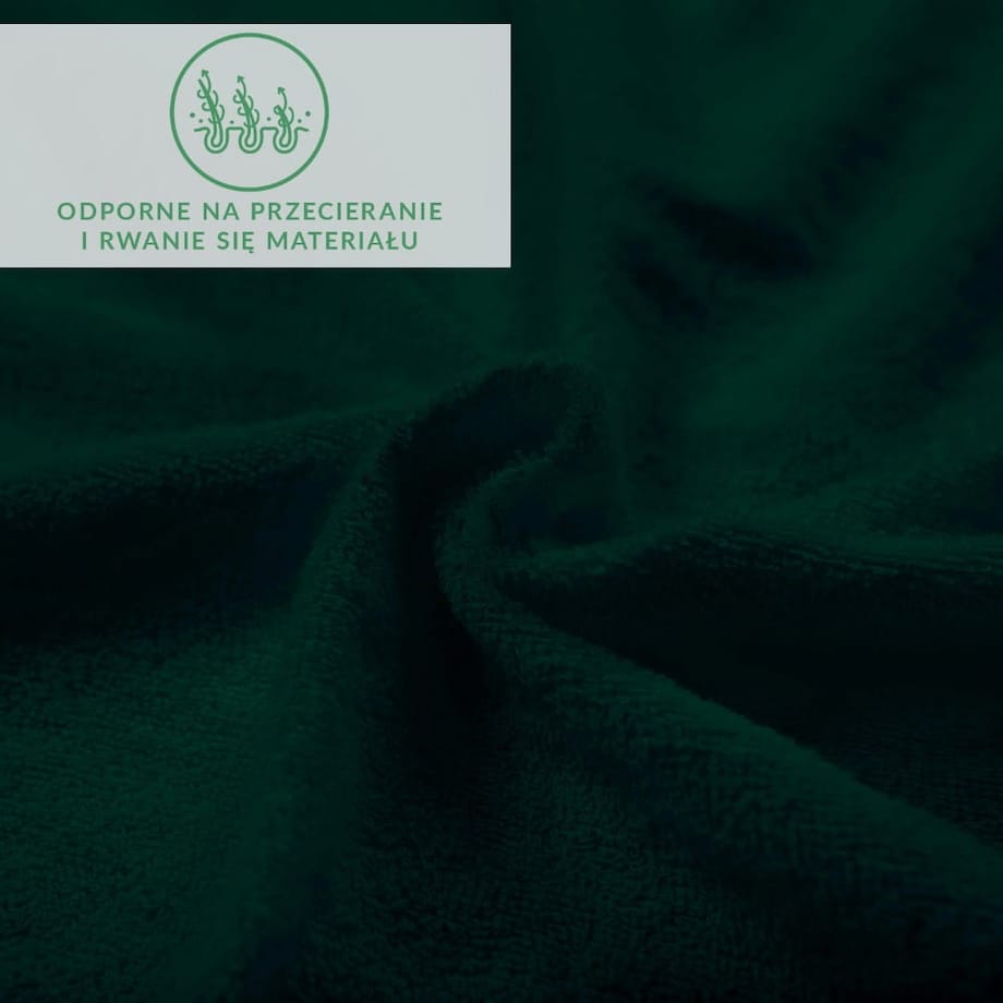 Prześcieradło frotte z gumką 140x200 kolor zieleń butelkowa PREMIUM