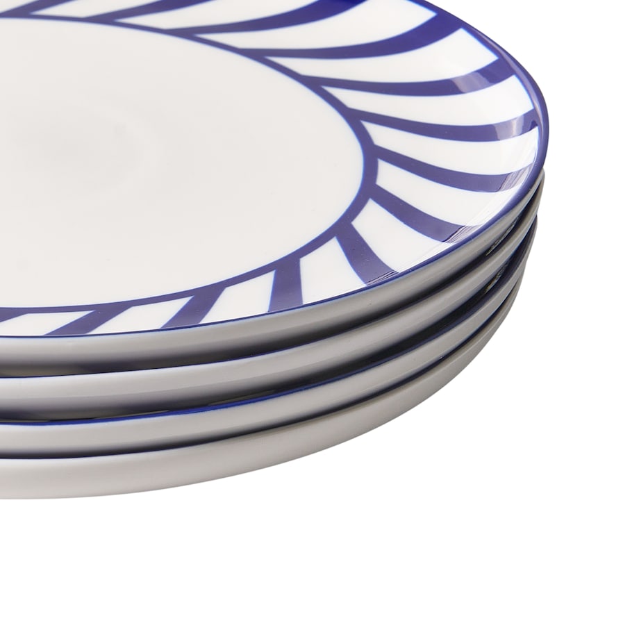 Zastawa stołowa 24-częściowa SHISO Porcelana Biały/ niebieski