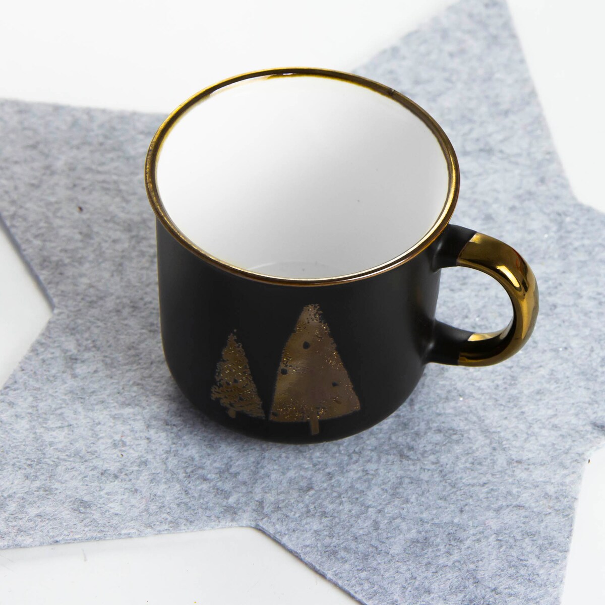 Kubek Świąteczny Boże Narodzenie Na Prezent Porcelanowy Zestaw Buty/Choinka