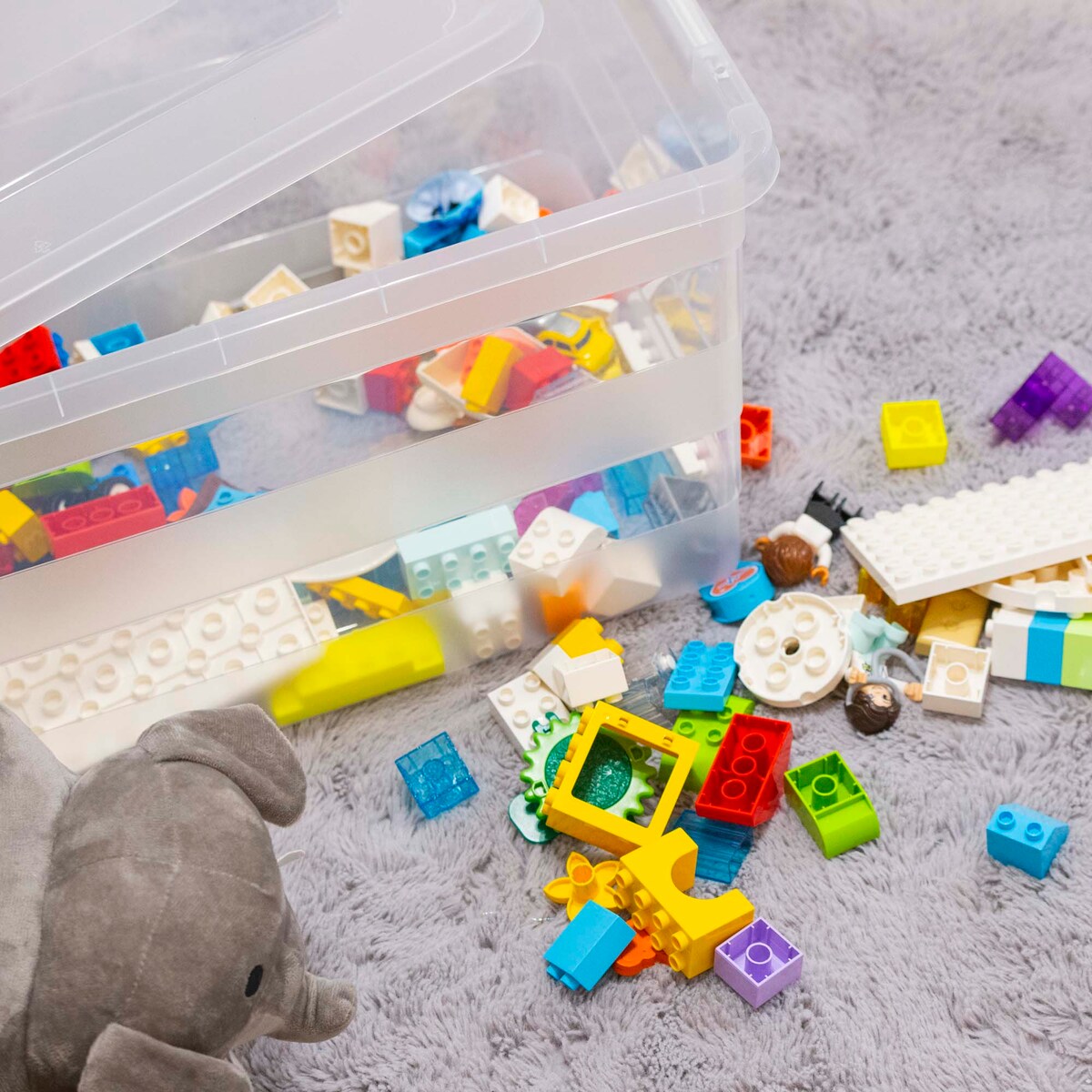 Pojemnik Plastikowy Pudełko Plastikowe Z Pokrywką Na Kółkach Pudło Box 55L