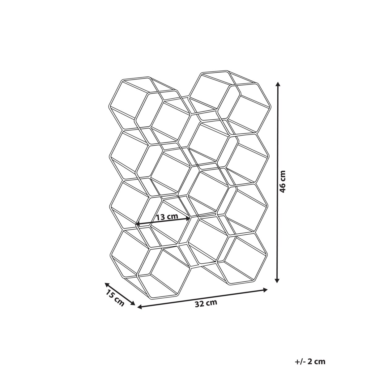 Stojak na wino TRALEE Czarny