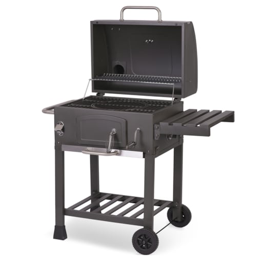 Grill węglowy ogrodowy komin żeliwny ruszt + pokrowiec Berdsen