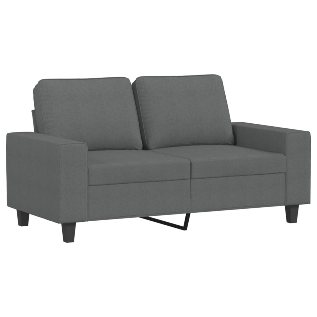 vidaXL Sofa 2-osobowa, ciemnoszara, 120 cm, tapicerowana tkaniną