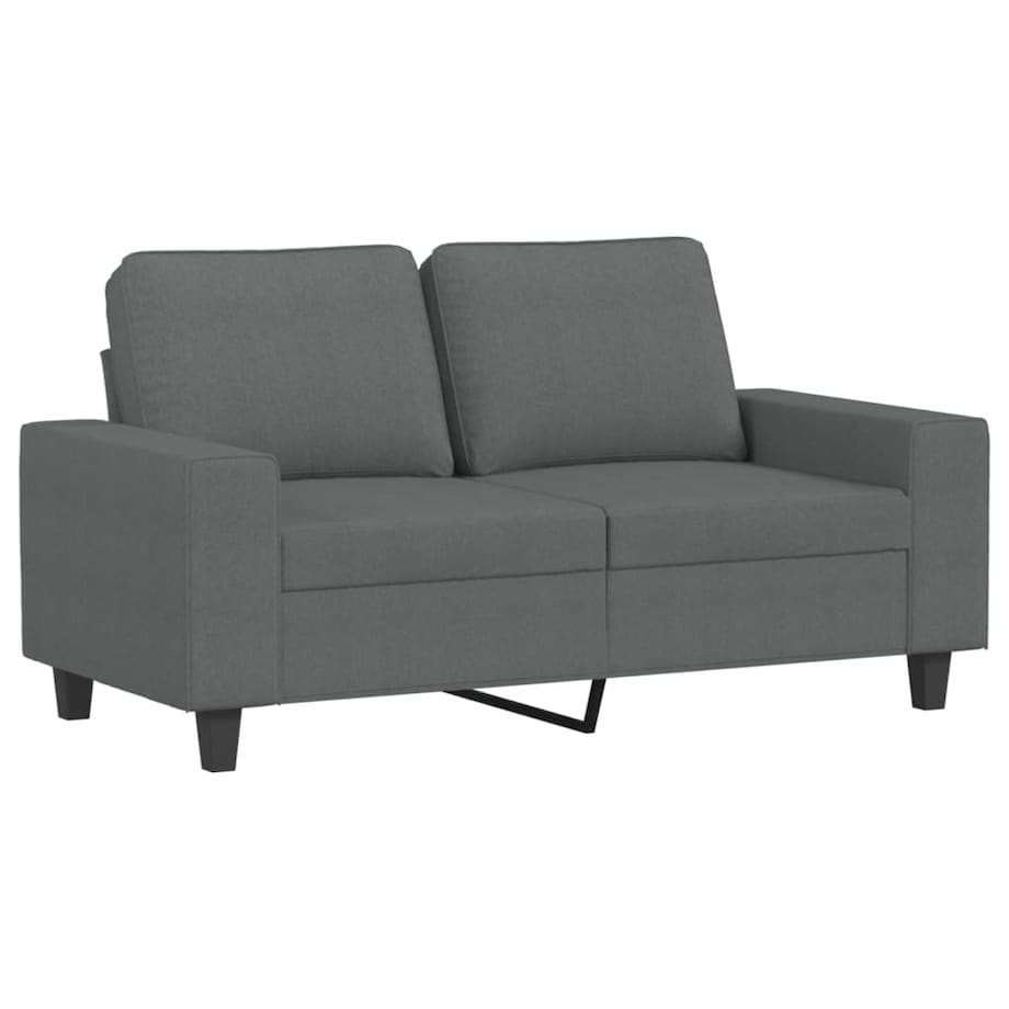 vidaXL Sofa 2-osobowa, ciemnoszara, 120 cm, tapicerowana tkaniną