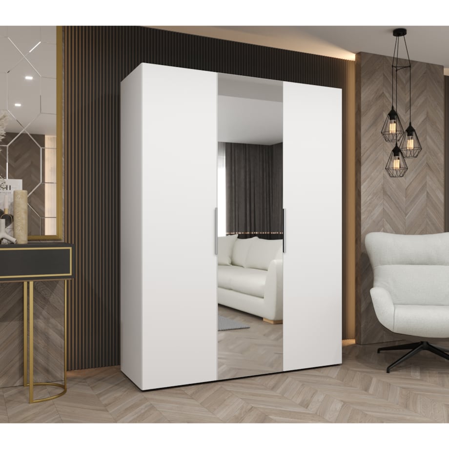 Szafa uchylna otwierana MARBELLA 2 150 wys. 202 cm Biały + u. Kaszmir