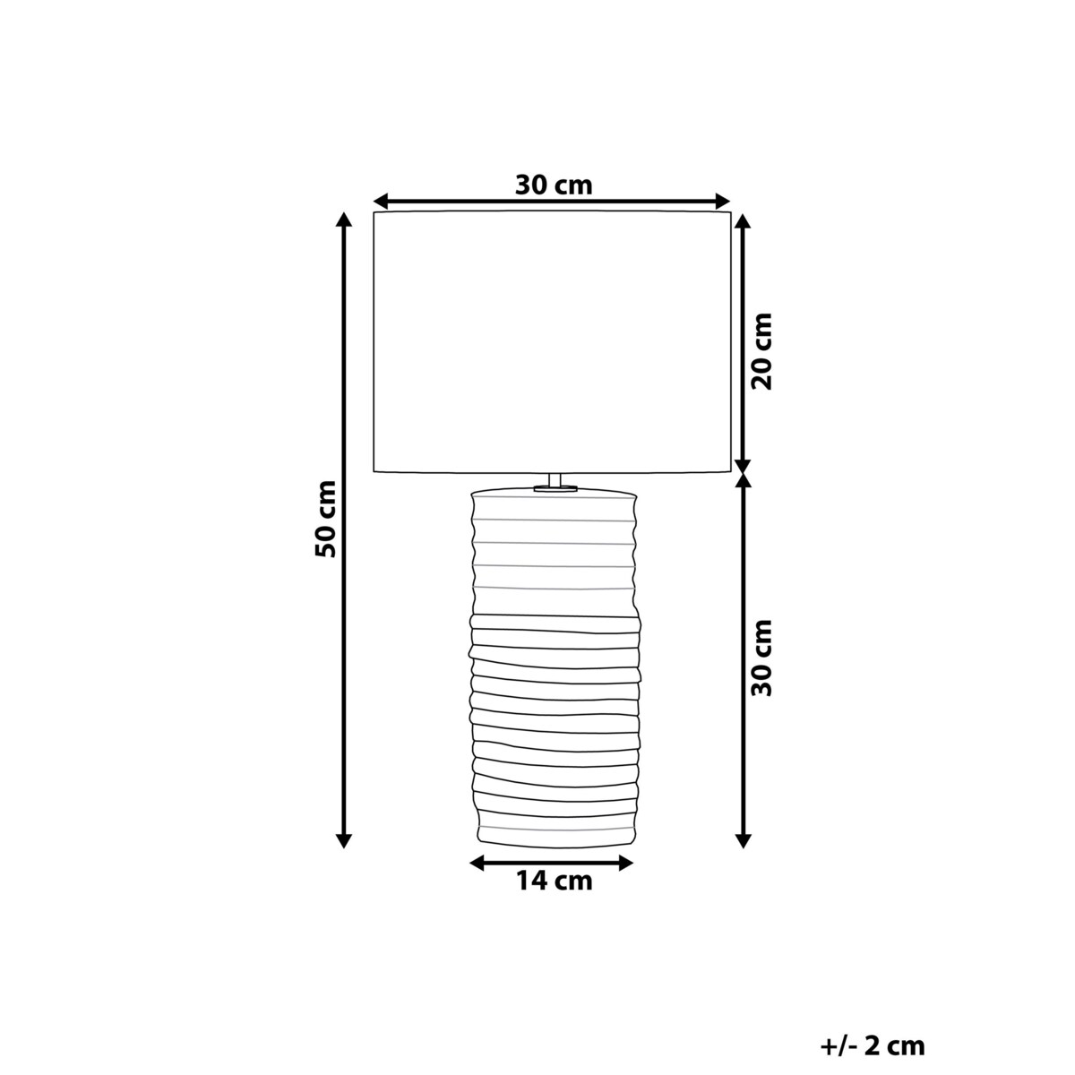Lampka nocna porcelanowa beżowa NAVIA