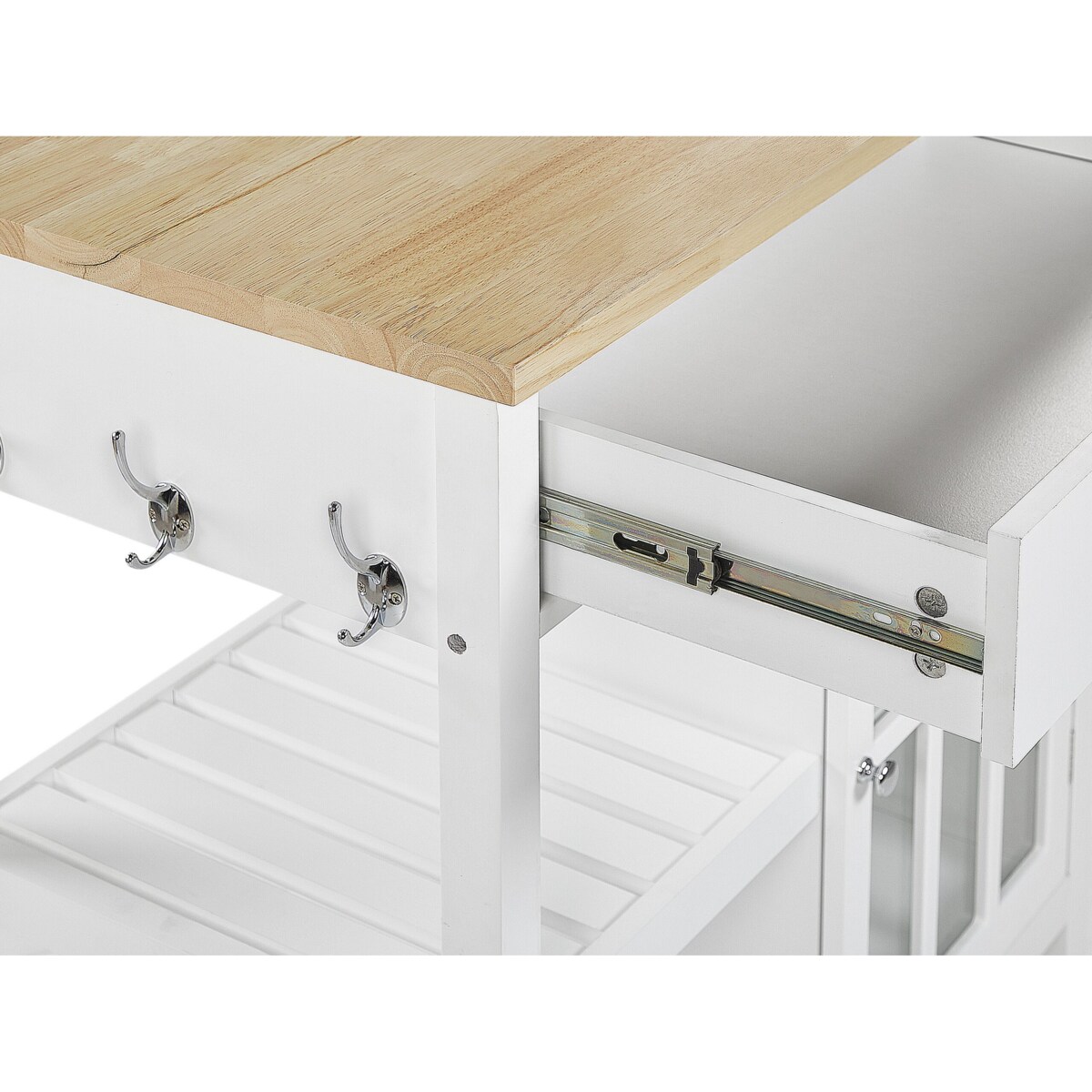 Wózek kuchenny 2 szuflady biały GENOA