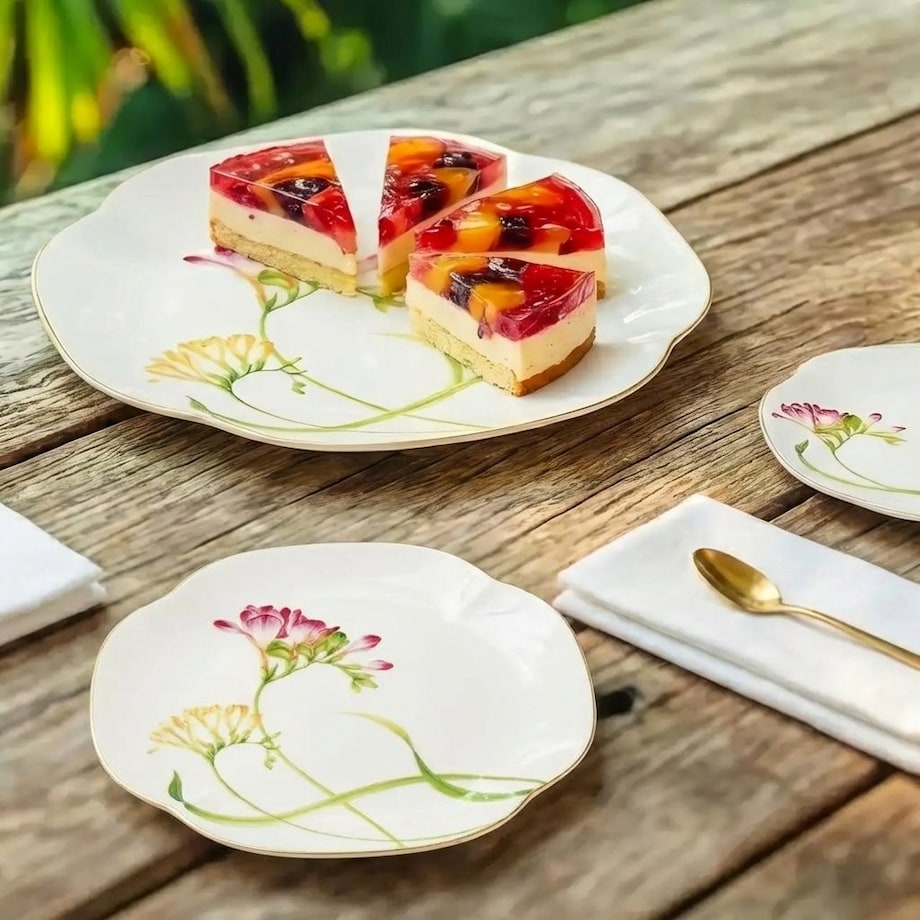 VILLA ITALIA Talerz deserowy porcelanowy 19 x 19 cm AROMA di FRESIA