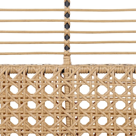 Ławka ogrodowa z poduchą PRATELLO 122 cm Technorattan Naturalny