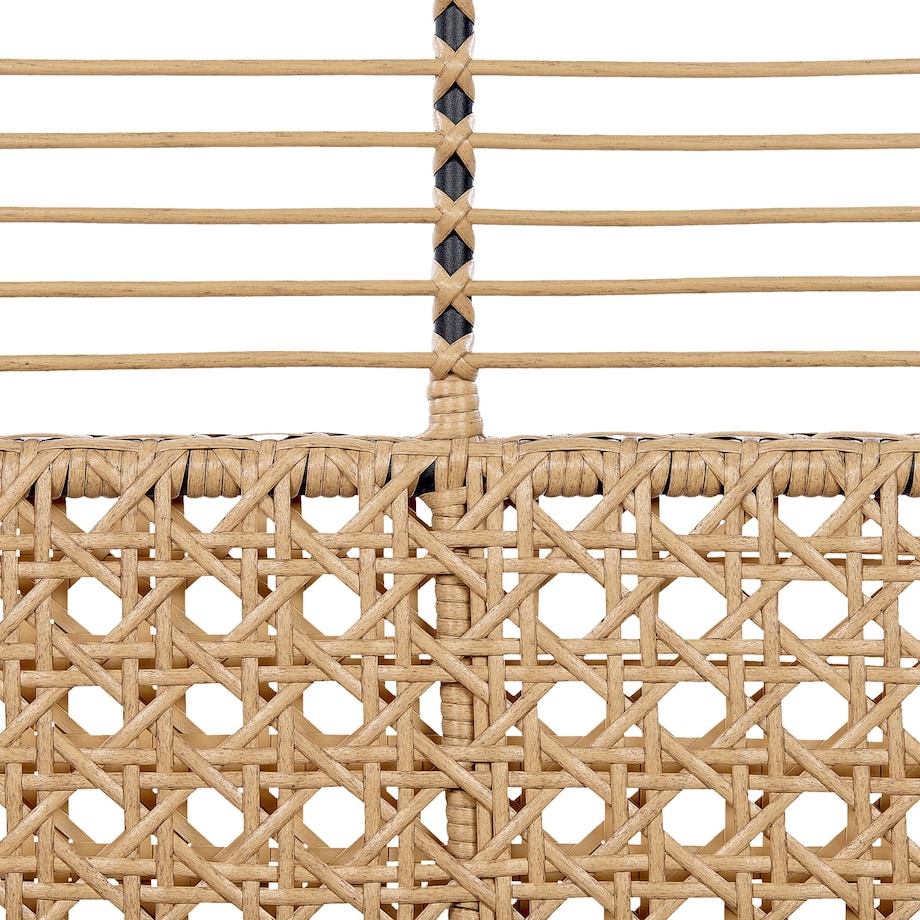 Ławka ogrodowa z poduchą PRATELLO 122 cm Technorattan Naturalny