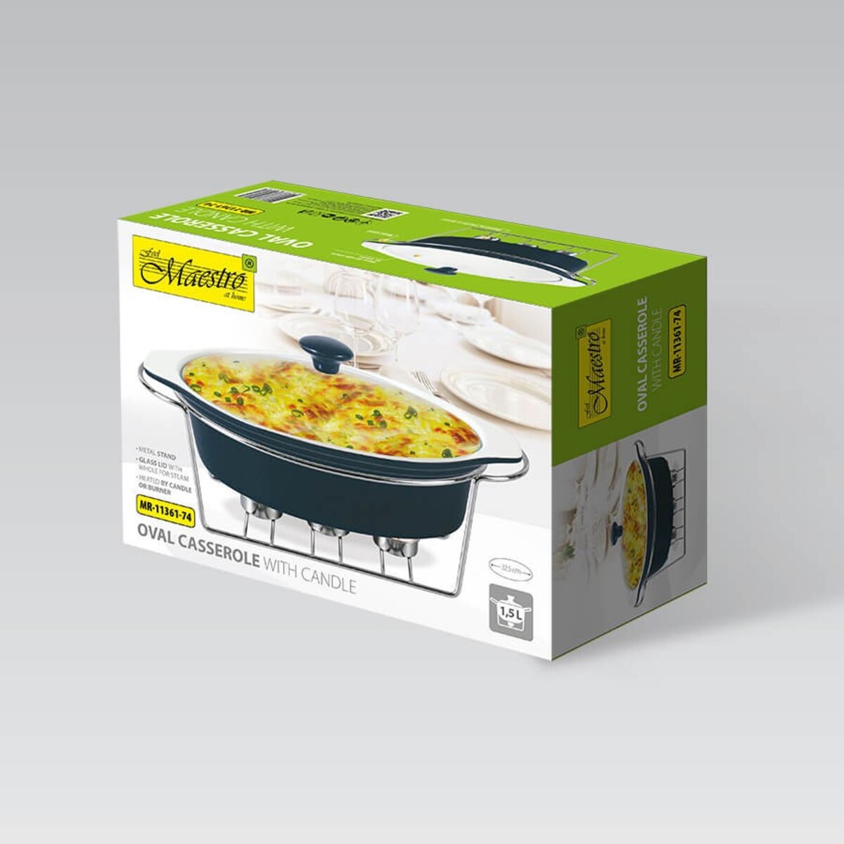 Maestro podgrzewacz do potraw na świeczki 32.5cm 1.5L MR1136174