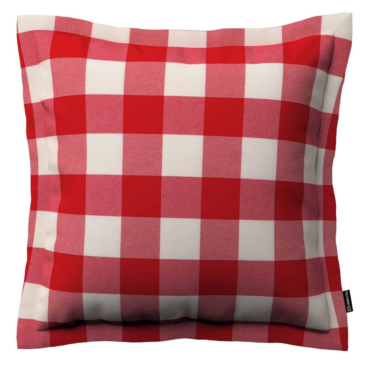Poszewka Mona na poduszkę 45x45 czerwono-biała krata (5,5x5,5cm)