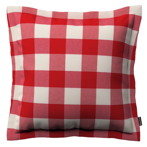 Poszewka Mona na poduszkę 45x45 czerwono-biała krata (5,5x5,5cm)