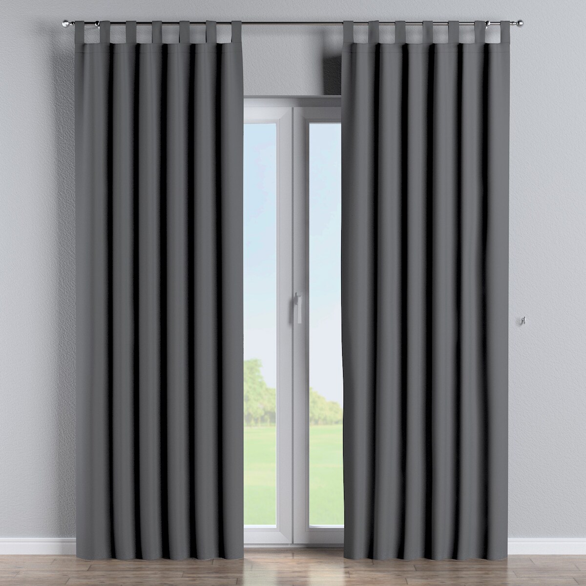 Zasłona na szelkach 1 szt. 130x260 grafitowy