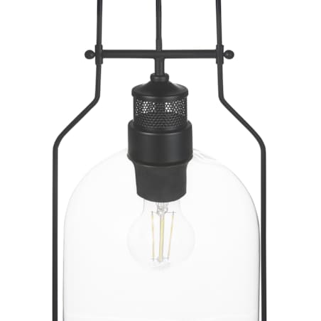 Zestaw 2 lamp wiszących metalowy czarny BASHILO