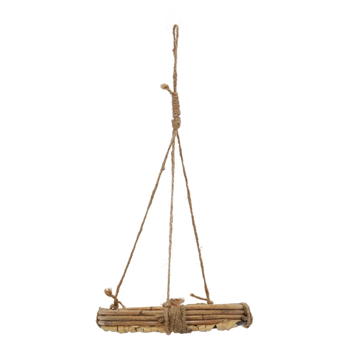 Donica wisząca z bambusa i rattanu, Ø 20 x 40 cm