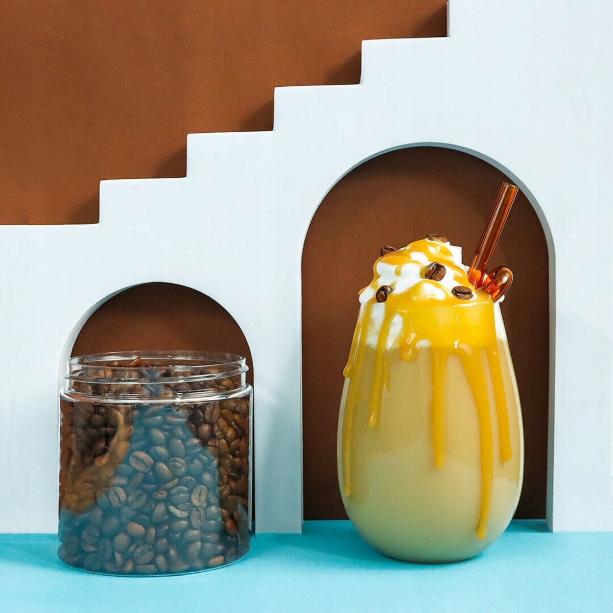 Kawa aromatyzowana o smaku KARMELOWYM ziarnista ARABICA Cup&You 200g na prezent upominek dla kobiety mężczyzny faceta mamy taty żony męża