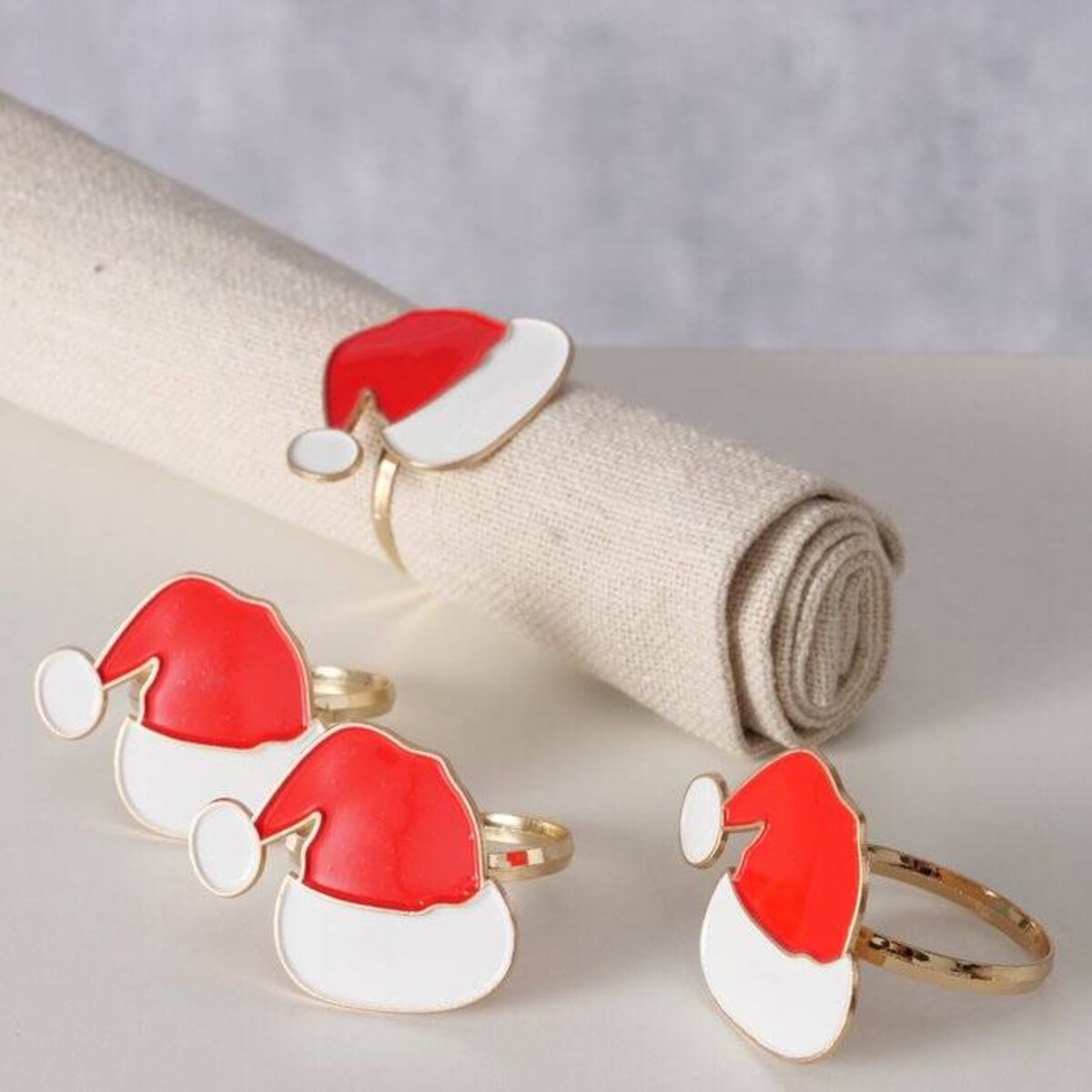 Obrączki do serwetek ze świątecznym motywem TIPSY, 4 szt.