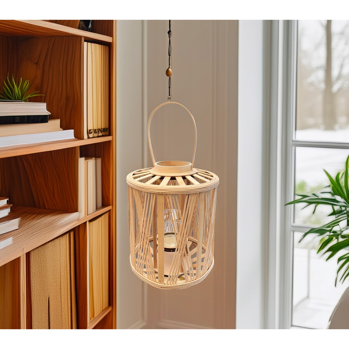 LAMPION LATARENKA WYSOKA NA BALKON TARAS do domu salonu wiszący drewniany