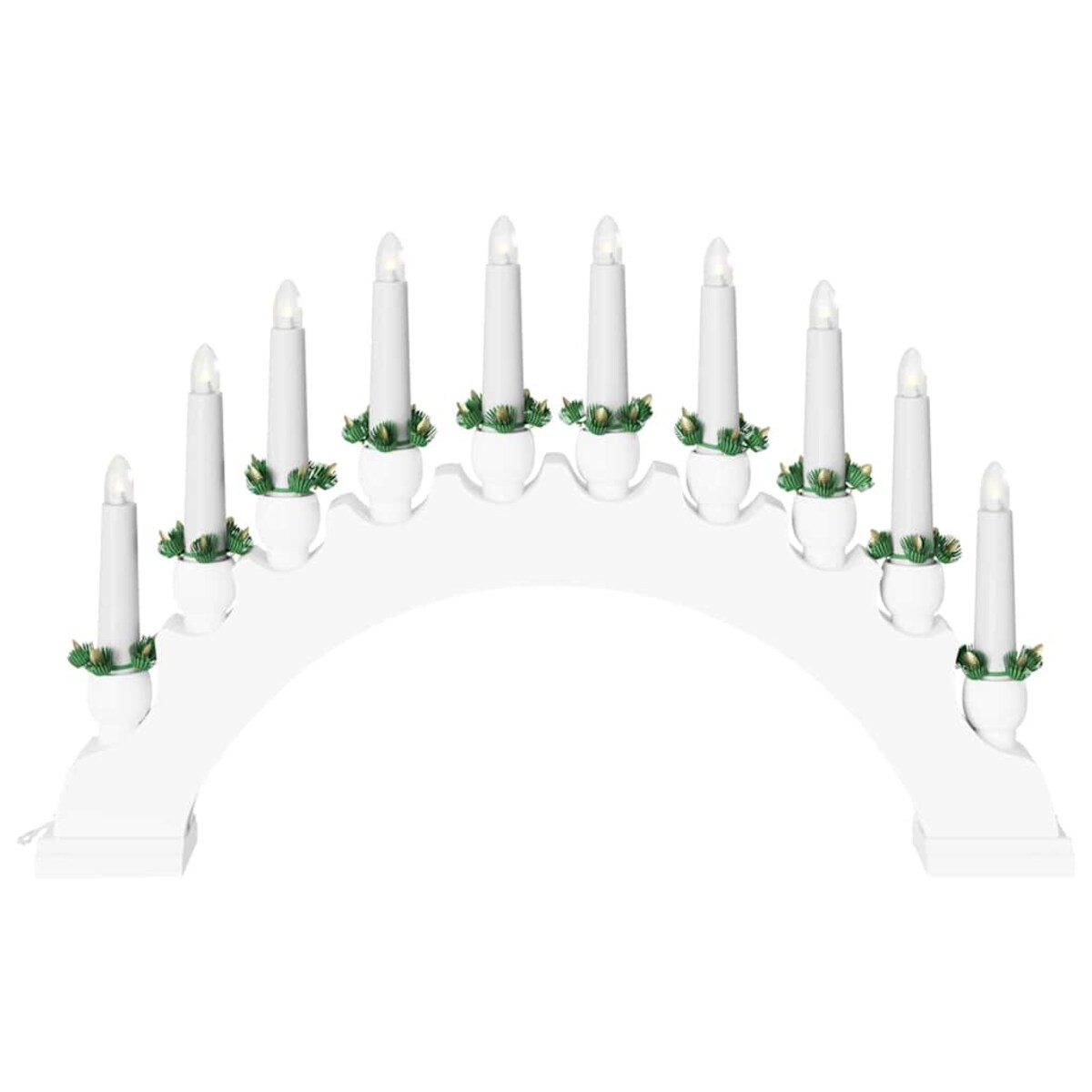 vidaXL Świąteczny Łuk Świec z 10 Świecami LED 3 pcs Biały