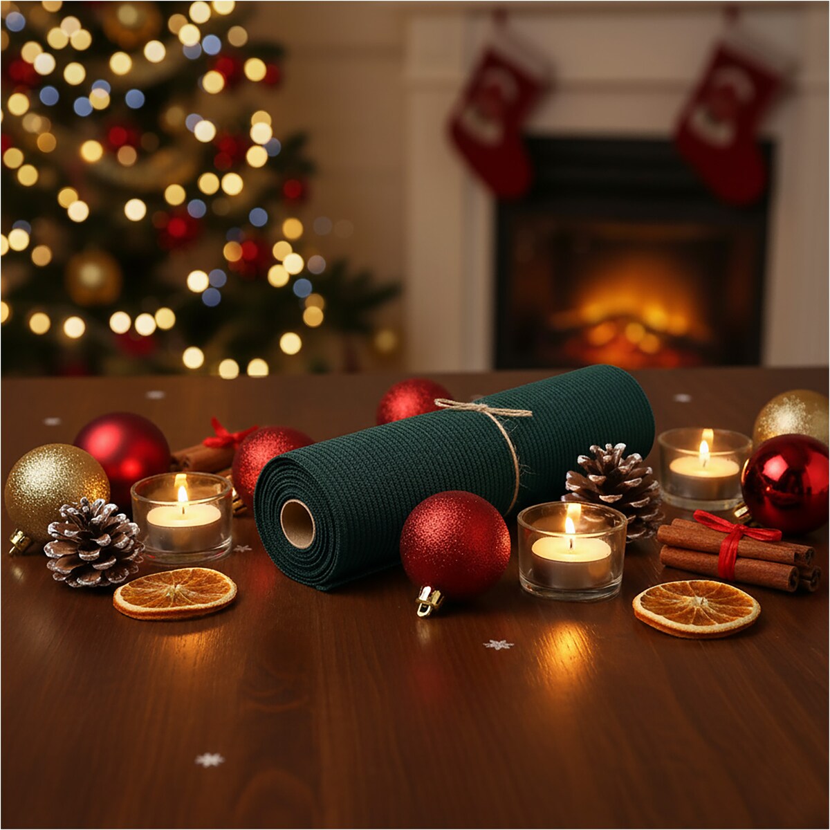 Bieżnik Świąteczny Na Stół Obrus 200X28 Dekoracyjny Ozdobny Na Święta