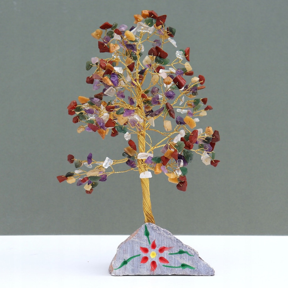 DUŻE Drzewko SZCZĘŚCIA z Kamieniami 320 W PUDEŁKU na prezent pamiątka dar