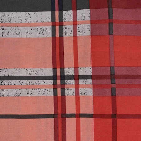 Pościel bawełniana 220x200 Lancaster czerwona w czarną kratę, Cottonlove, Darymex