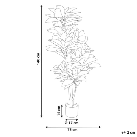 Sztuczna roślina CODIAEUM 140 cm Zielony