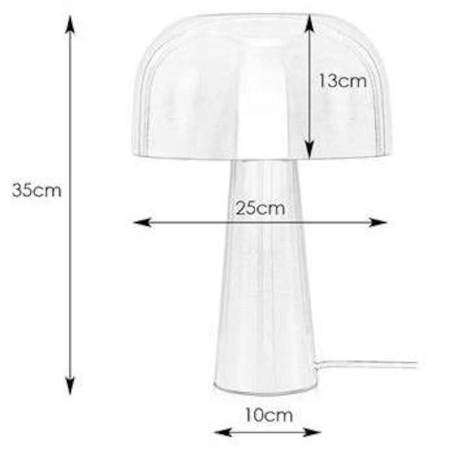 Stojąca LAMPA nocna BLANCA 107935 Markslojd metalowa LAMPKA stołowa grzybek brąz