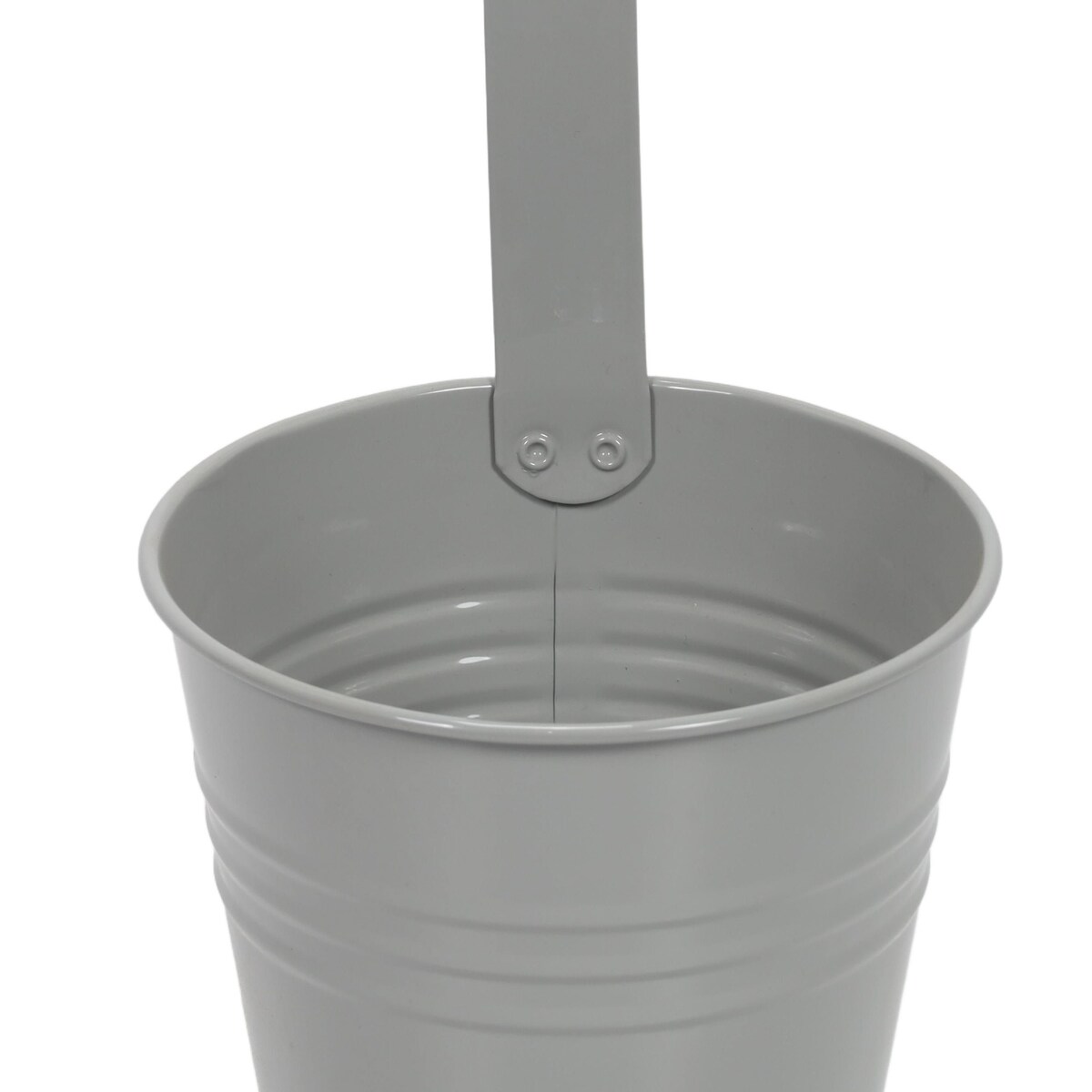 Cynkowa osłonka na doniczkę z hakiem, 13 x 13,5 cm